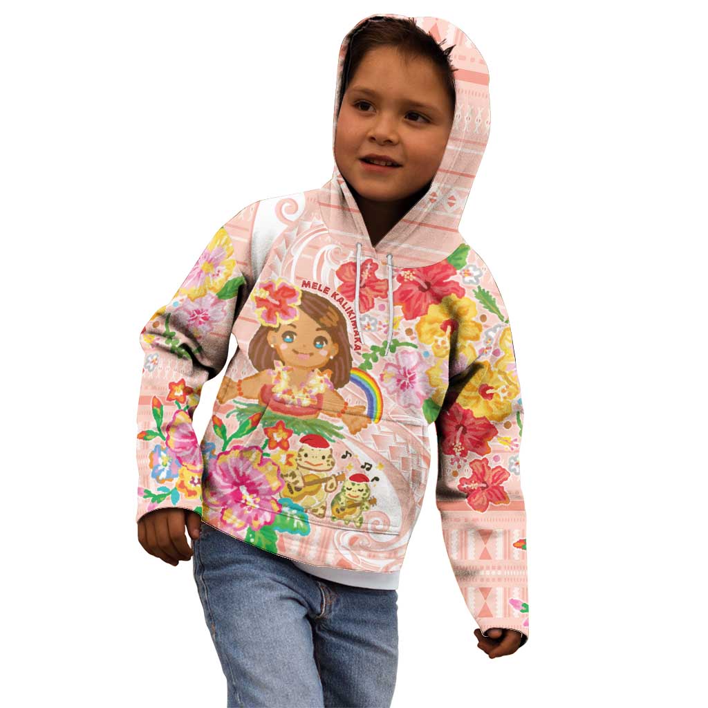 Aloha Hawaii Kid Hoodie Kawaii Mele Kalikimaka - Pastel Fever
