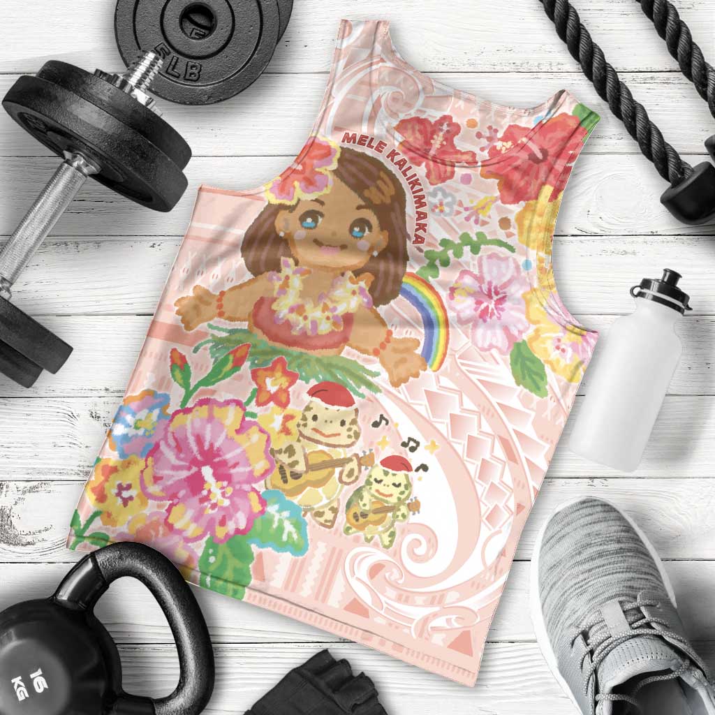 Aloha Hawaii Men Tank Top Kawaii Mele Kalikimaka - Pastel Fever LT7 - Polynesian Pride