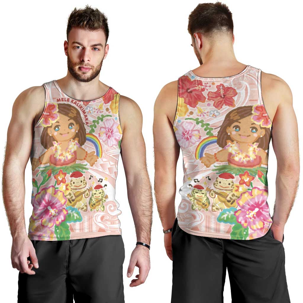Aloha Hawaii Men Tank Top Kawaii Mele Kalikimaka - Pastel Fever LT7 - Polynesian Pride