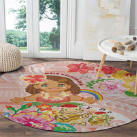 Aloha Hawaii Round Carpet Kawaii Mele Kalikimaka - Pastel Fever
