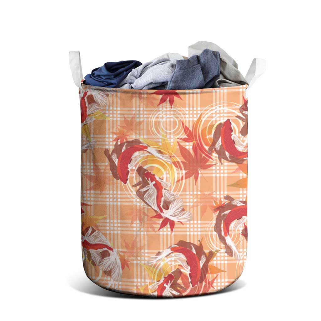 Orange Palaka Hawaii Aloha Laundry Basket Koi Pond Mix Japanese Maple - Polynesian Pride