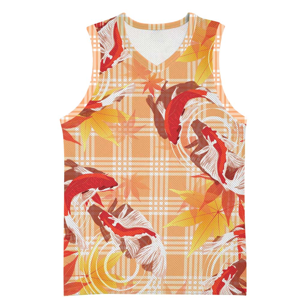 Orange Palaka Hawaii Aloha Basketball Jersey Koi Pond Mix Japanese Maple - Polynesian Pride