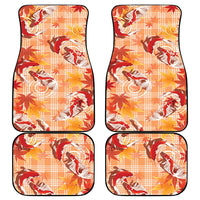Orange Palaka Hawaii Aloha Car Mats Koi Pond Mix Japanese Maple - Polynesian Pride