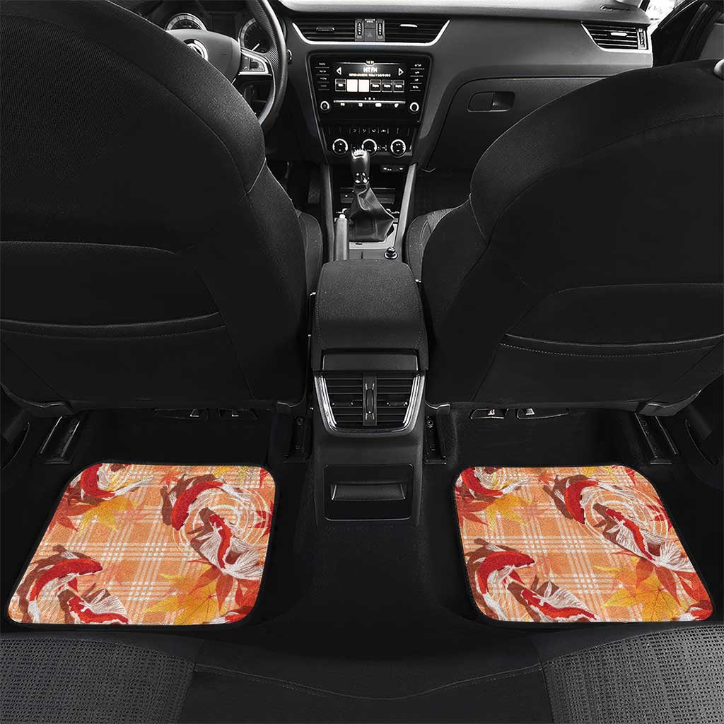 Orange Palaka Hawaii Aloha Car Mats Koi Pond Mix Japanese Maple - Polynesian Pride