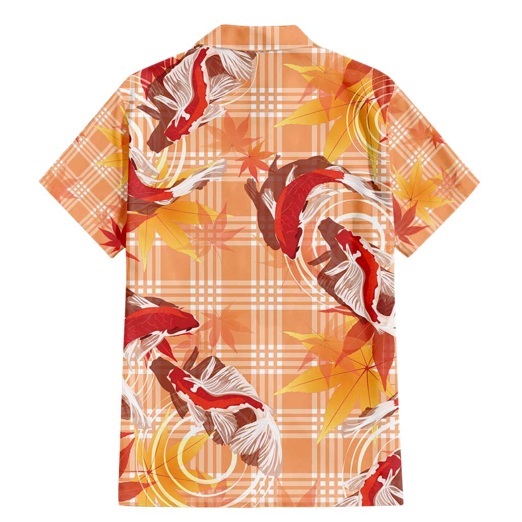 Orange Palaka Hawaii Aloha Family Matching Mermaid Dress and Hawaiian Shirt Koi Pond Mix Japanese Maple - Polynesian Pride
