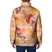 Orange Palaka Hawaii Aloha Padded Jacket Koi Pond Mix Japanese Maple - Polynesian Pride