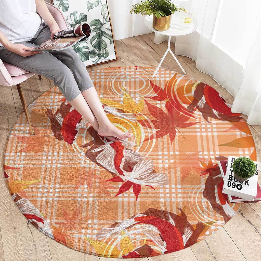 Orange Palaka Hawaii Aloha Round Carpet Koi Pond Mix Japanese Maple - Polynesian Pride