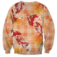 Orange Palaka Hawaii Aloha Sweatshirt Koi Pond Mix Japanese Maple - Polynesian Pride