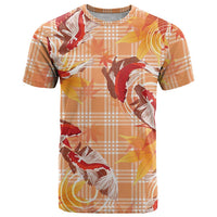Orange Palaka Hawaii Aloha T Shirt Koi Pond Mix Japanese Maple - Polynesian Pride