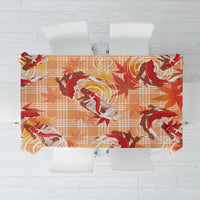 Orange Palaka Hawaii Aloha Tablecloth Koi Pond Mix Japanese Maple - Polynesian Pride