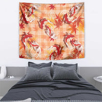 Orange Palaka Hawaii Aloha Tapestry Koi Pond Mix Japanese Maple - Polynesian Pride