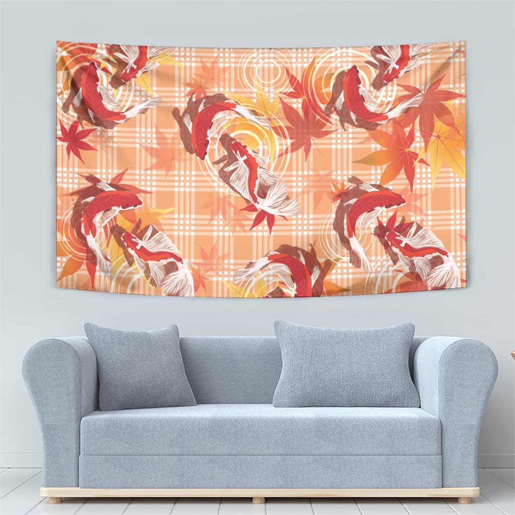 Orange Palaka Hawaii Aloha Tapestry Koi Pond Mix Japanese Maple - Polynesian Pride