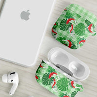 Lime Palaka Hawaii Aloha AirPods Case Koi Pond Mix Monstera - Polynesian Pride