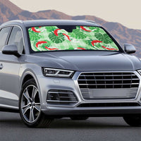 Lime Palaka Hawaii Aloha Auto Sun Shade Koi Pond Mix Monstera - Polynesian Pride