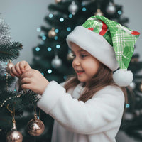 Lime Palaka Hawaii Aloha Christmas Santa Hat Koi Pond Mix Monstera - Polynesian Pride