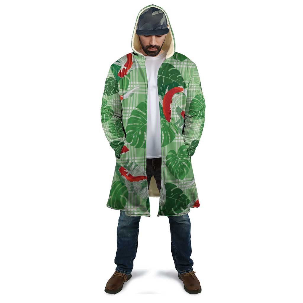 Lime Palaka Hawaii Aloha Cloak Koi Pond Mix Monstera - Polynesian Pride