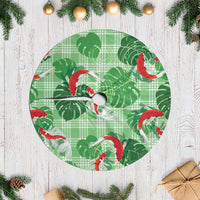Lime Palaka Hawaii Aloha Tree Skirt Koi Pond Mix Monstera - Polynesian Pride