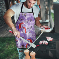 Lavender Palaka Hawaii Aloha Apron Koi Pond Mix Orchids - Polynesian Pride