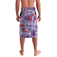 Lavender Palaka Hawaii Aloha Lavalava Koi Pond Mix Orchids - Polynesian Pride