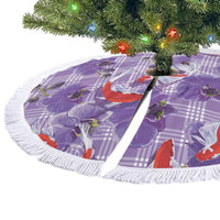 Lavender Palaka Hawaii Aloha Tree Skirt Koi Pond Mix Orchids - Polynesian Pride