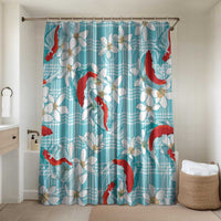 Turquoise Palaka Hawaii Aloha Bathroom Set Koi Pond Mix Plumeria - Polynesian Pride