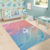 Aloha Hawaii Floral Tapa Area Rug Patchwork Pastel Candy - Polynesian Pride