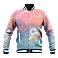 Aloha Hawaii Floral Tapa Baseball Jacket Patchwork Pastel Candy - Polynesian Pride