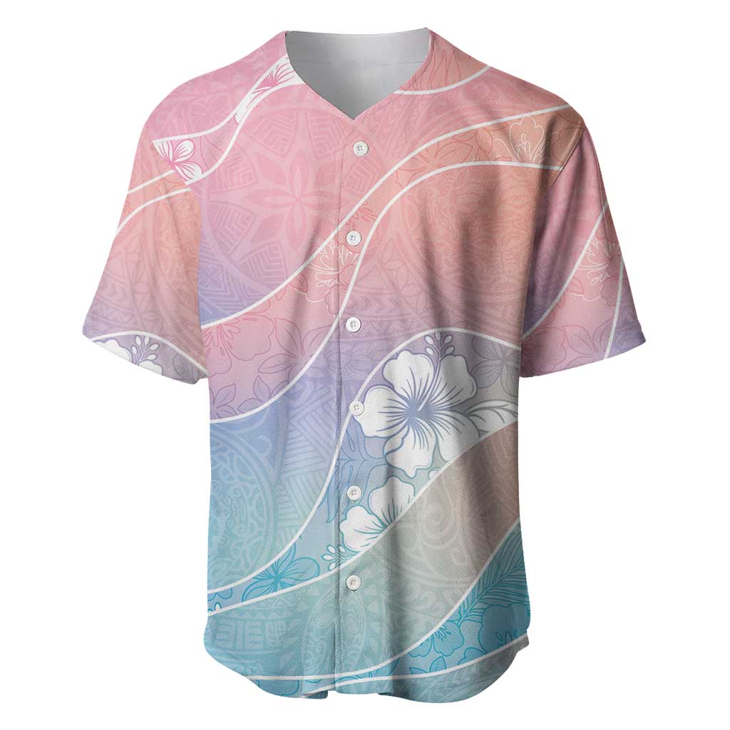 Aloha Hawaii Floral Tapa Baseball Jersey Patchwork Pastel Candy - Polynesian Pride