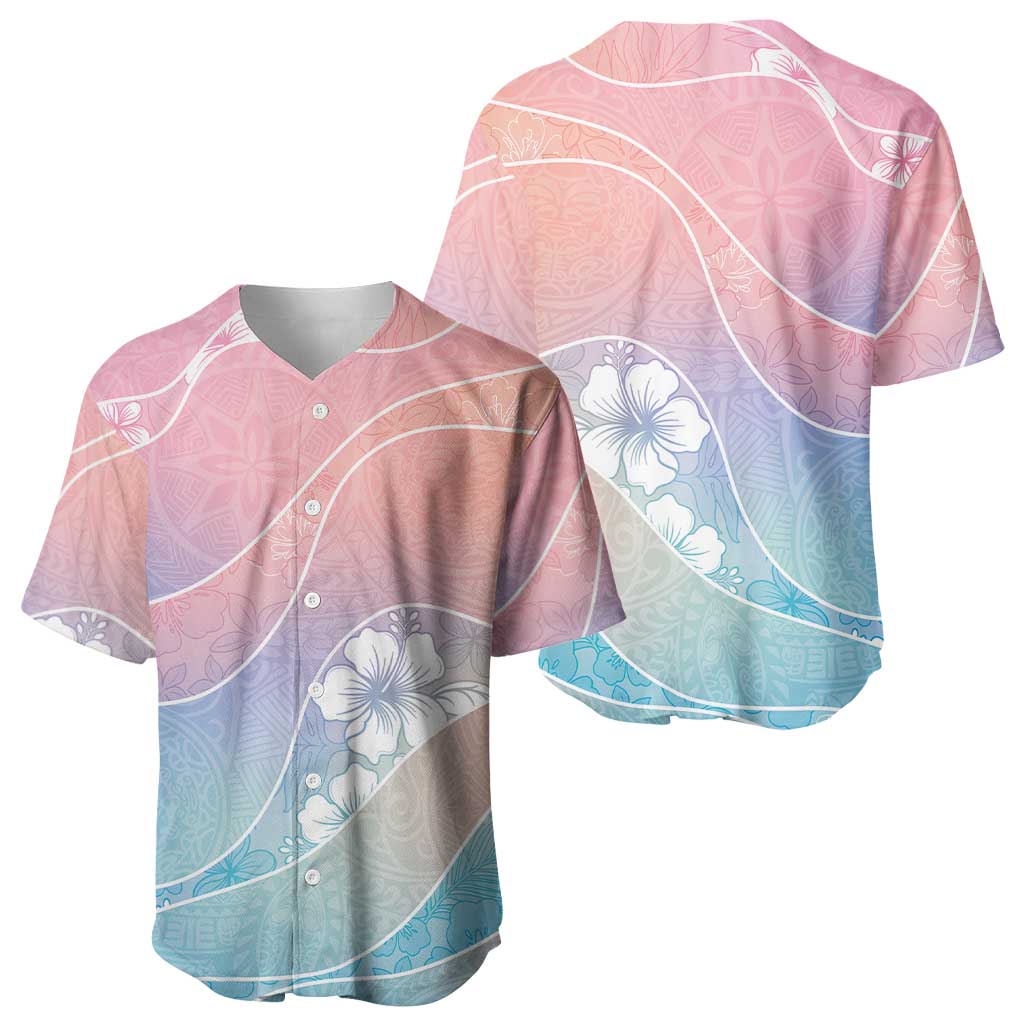 Aloha Hawaii Floral Tapa Baseball Jersey Patchwork Pastel Candy - Polynesian Pride