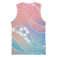 Aloha Hawaii Floral Tapa Basketball Jersey Patchwork Pastel Candy - Polynesian Pride