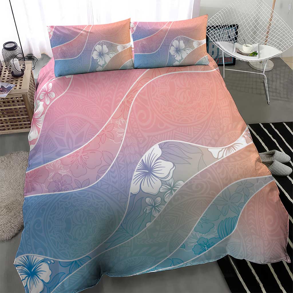 Aloha Hawaii Floral Tapa Bedding Set Patchwork Pastel Candy - Polynesian Pride