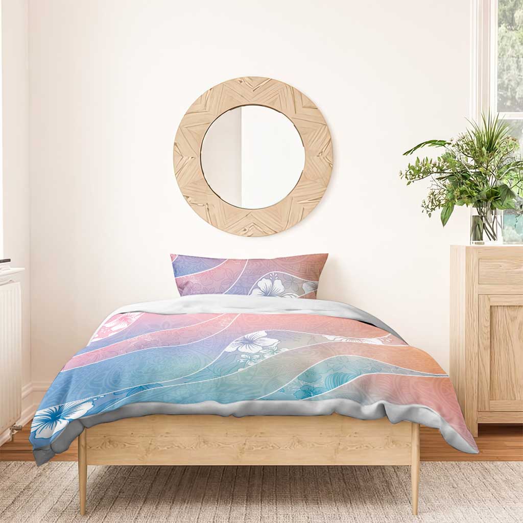Aloha Hawaii Floral Tapa Bedding Set Patchwork Pastel Candy - Polynesian Pride