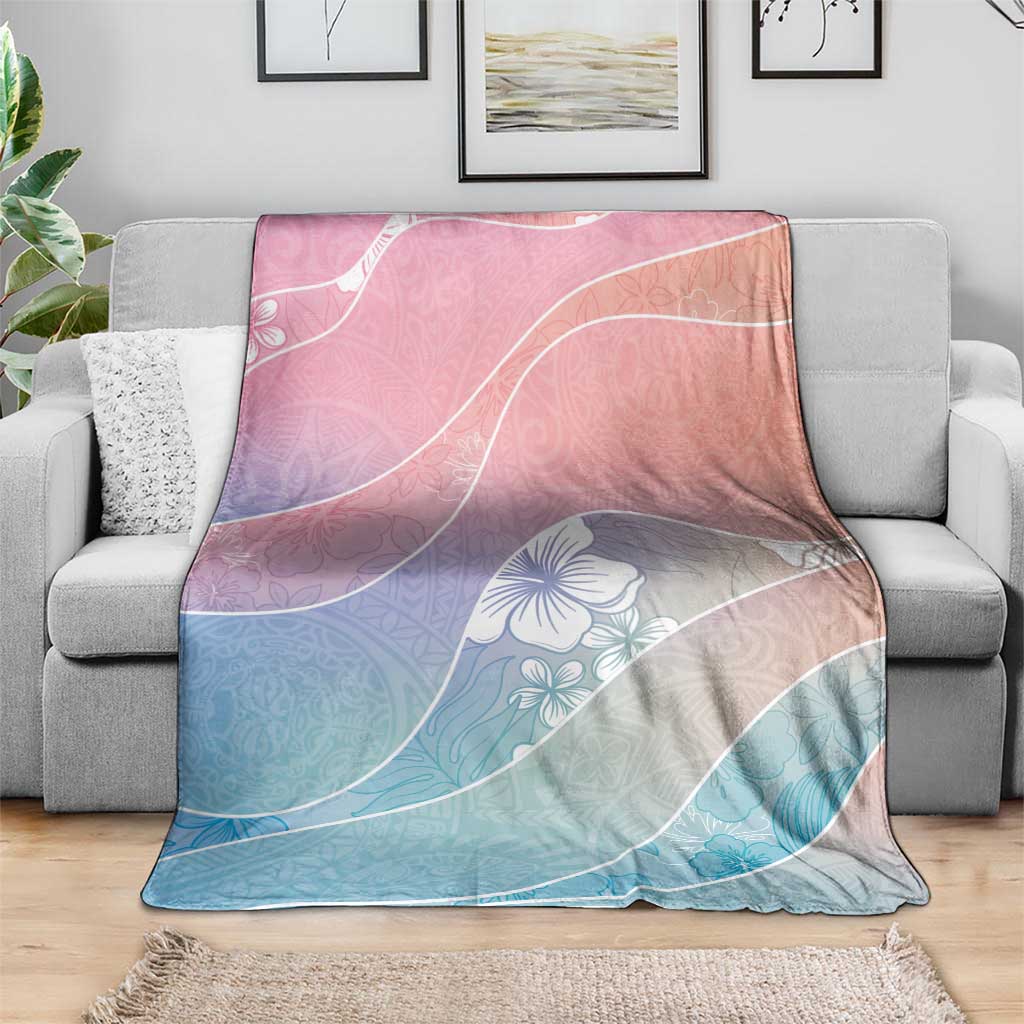 Aloha Hawaii Floral Tapa Blanket Patchwork Pastel Candy - Polynesian Pride