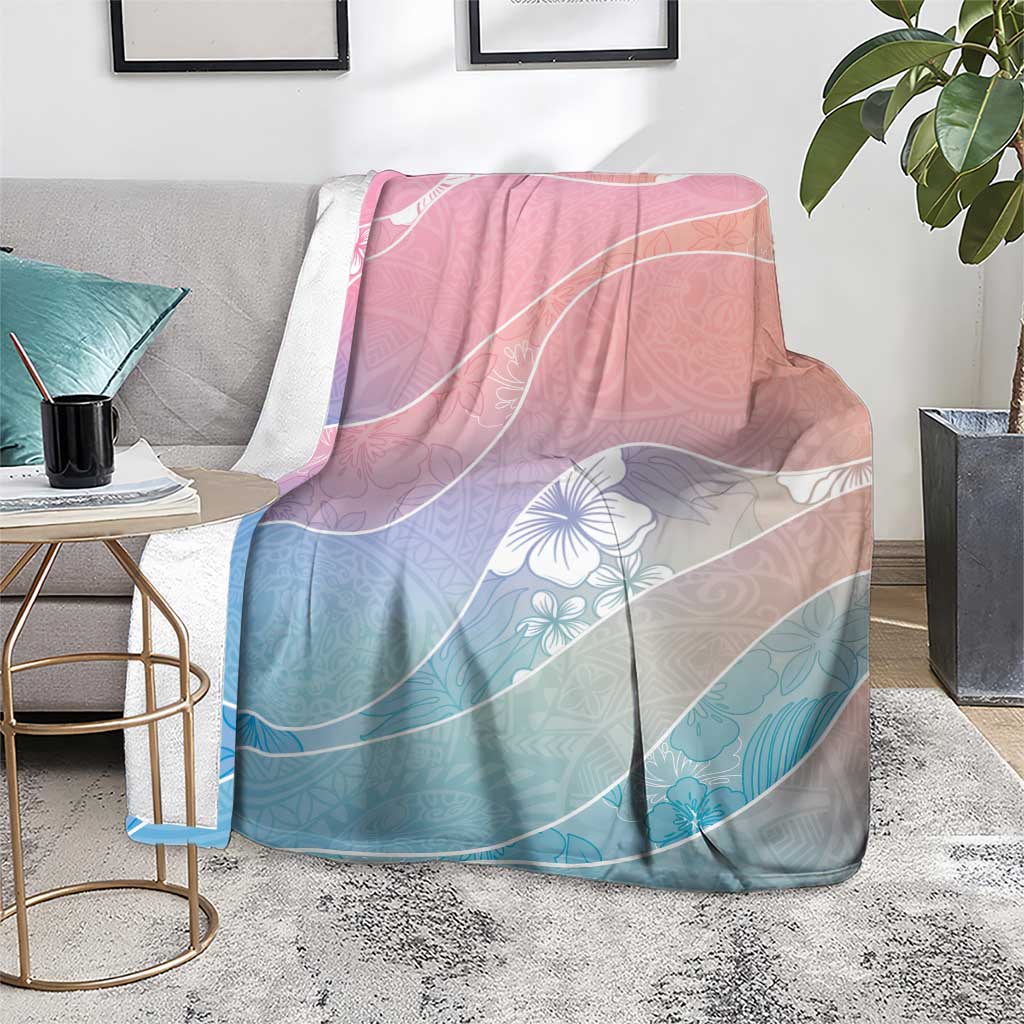 Aloha Hawaii Floral Tapa Blanket Patchwork Pastel Candy - Polynesian Pride