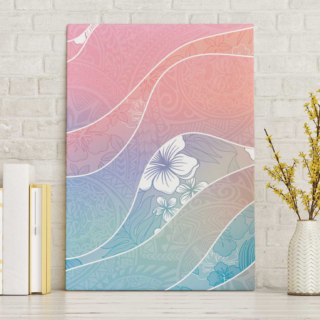 Aloha Hawaii Floral Tapa Canvas Wall Art Patchwork Pastel Candy - Polynesian Pride