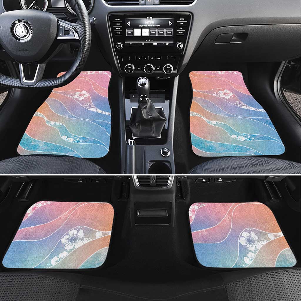 Aloha Hawaii Floral Tapa Car Mats Patchwork Pastel Candy - Polynesian Pride
