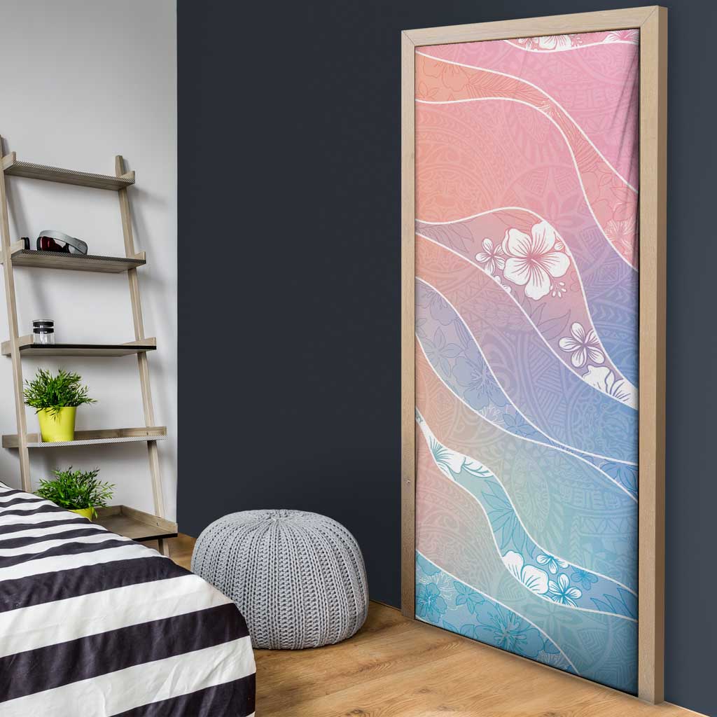 Aloha Hawaii Floral Tapa Door Cover Patchwork Pastel Candy - Polynesian Pride