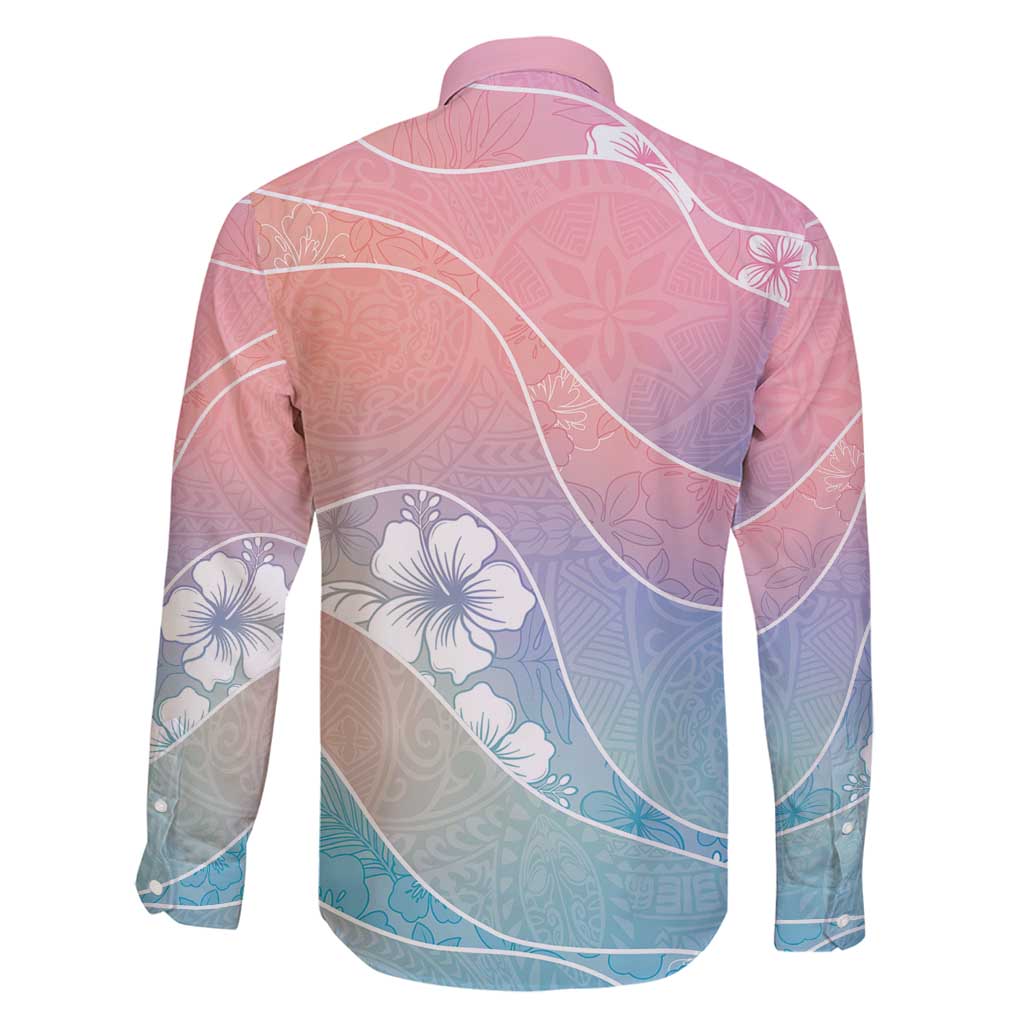 Aloha Hawaii Floral Tapa Family Matching Off Shoulder Short Dress and Hawaiian Shirt Patchwork Pastel Candy - Polynesian Pride