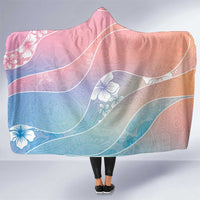 Aloha Hawaii Floral Tapa Hooded Blanket Patchwork Pastel Candy - Polynesian Pride