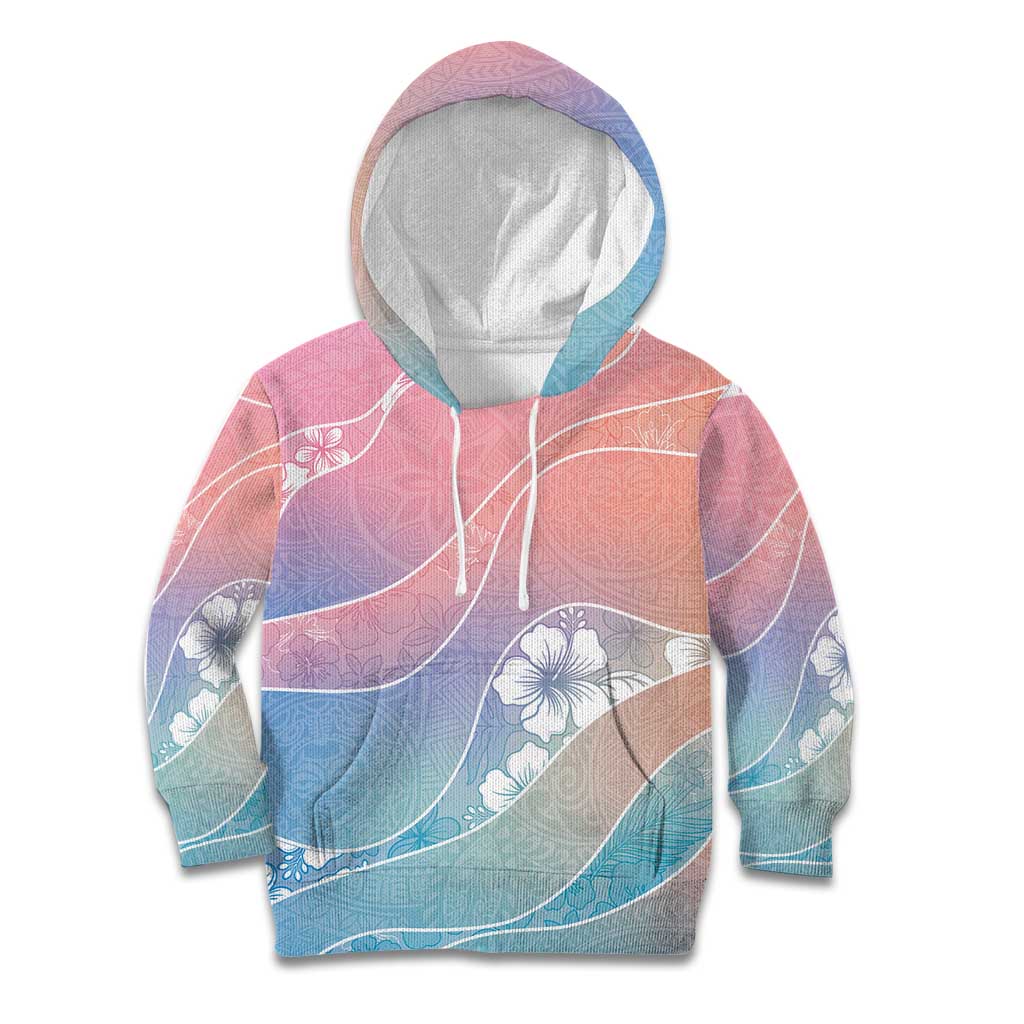 Aloha Hawaii Floral Tapa Kid Hoodie Patchwork Pastel Candy LT7 Hoodie Pastel - Polynesian Pride