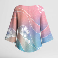 Aloha Hawaii Floral Tapa Kimono Sleeve Blouse Patchwork Pastel Candy - Polynesian Pride