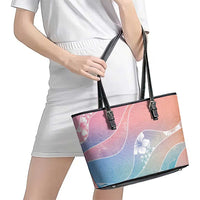Aloha Hawaii Floral Tapa Leather Tote Bag Patchwork Pastel Candy - Polynesian Pride