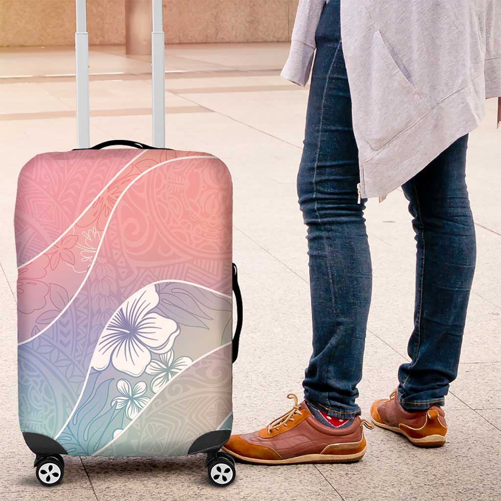 Aloha Hawaii Floral Tapa Luggage Cover Patchwork Pastel Candy - Polynesian Pride