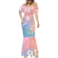 Aloha Hawaii Floral Tapa Mermaid Dress Patchwork Pastel Candy - Polynesian Pride