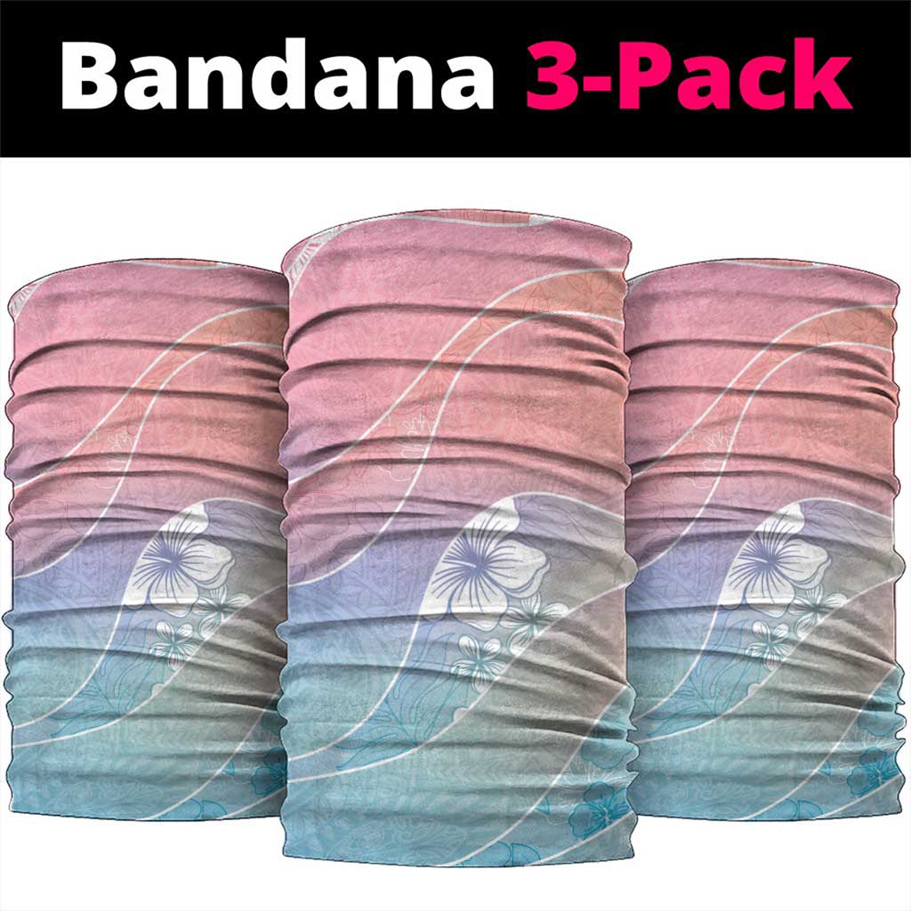 Aloha Hawaii Floral Tapa Neck Gaiter Patchwork Pastel Candy - Polynesian Pride