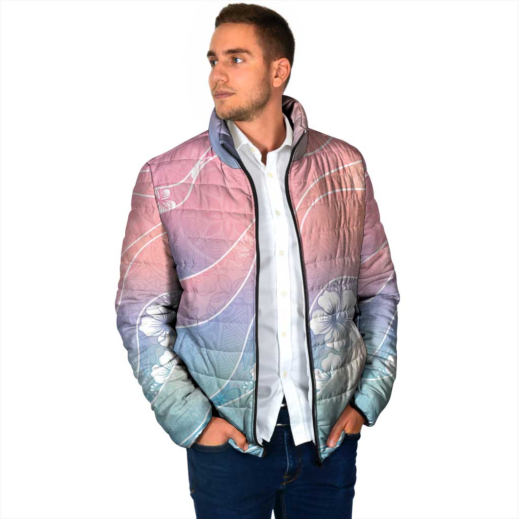 Aloha Hawaii Floral Tapa Padded Jacket Patchwork Pastel Candy - Polynesian Pride