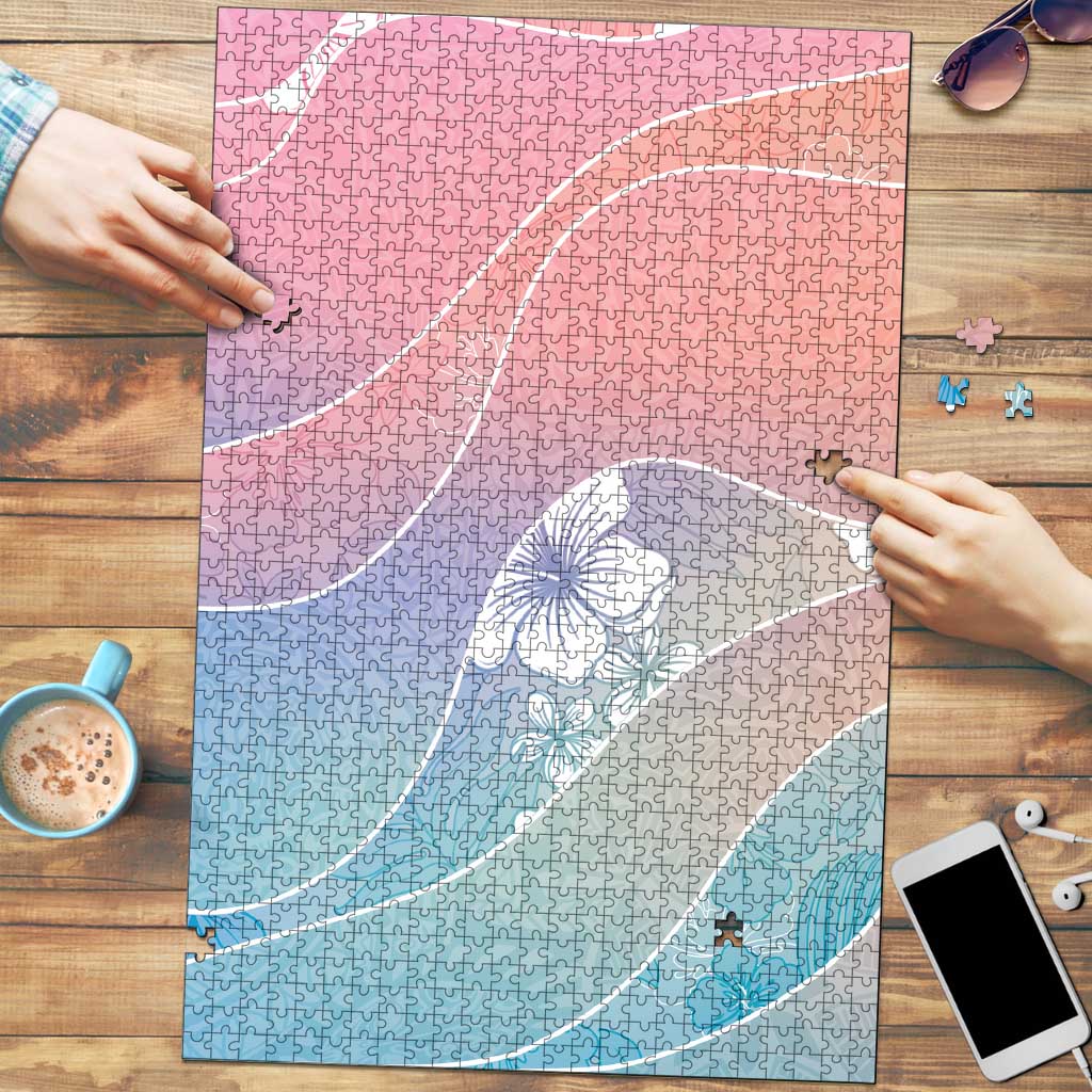 Aloha Hawaii Floral Tapa Puzzle Patchwork Pastel Candy - Polynesian Pride