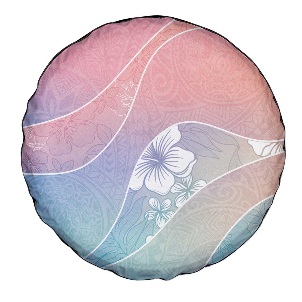 Aloha Hawaii Floral Tapa Spare Tire Cover Patchwork Pastel Candy - Polynesian Pride
