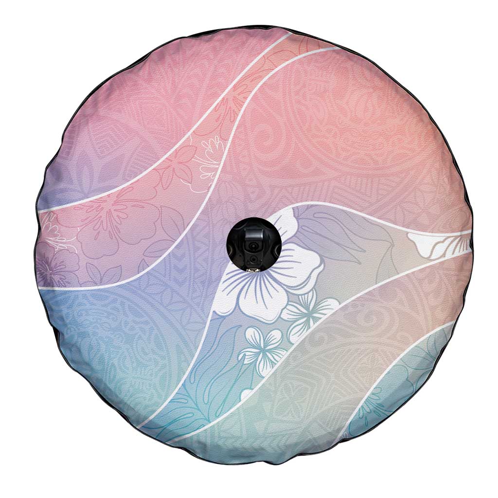 Aloha Hawaii Floral Tapa Spare Tire Cover Patchwork Pastel Candy - Polynesian Pride