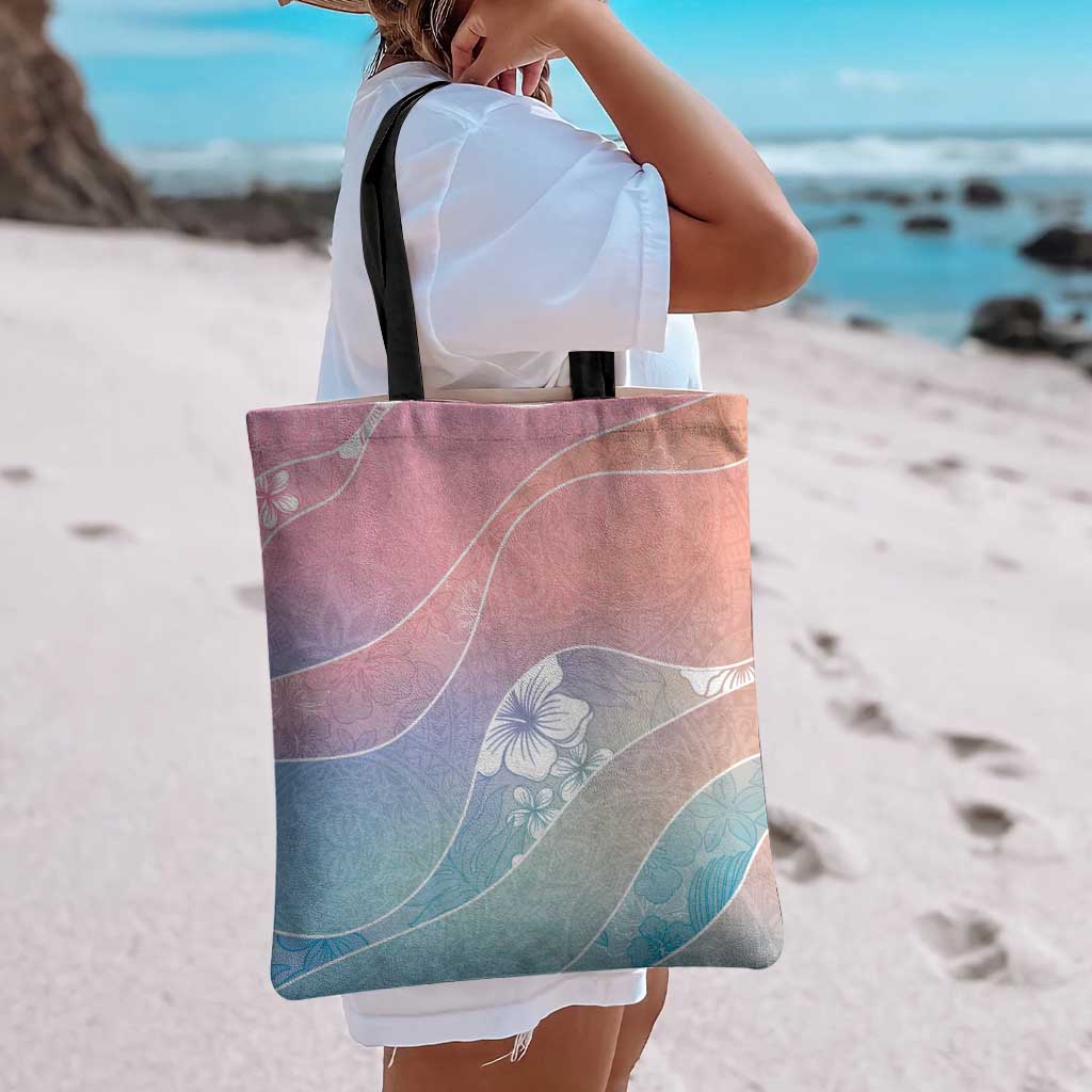 Aloha Hawaii Floral Tapa Tote Bag Patchwork Pastel Candy - Polynesian Pride